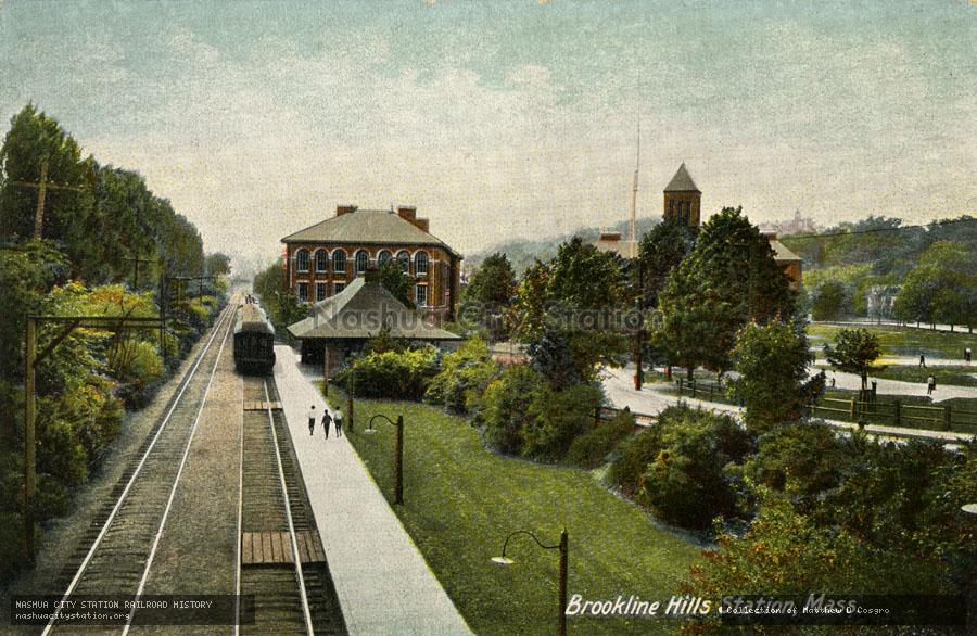 Postcard: Brookline Hills Station, Massachusetts